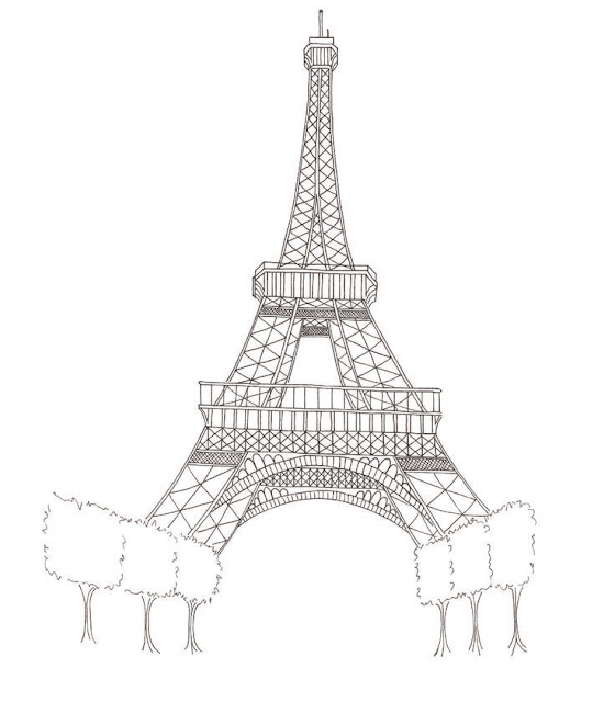 coloriage tour eiffel a imprimer gratuit