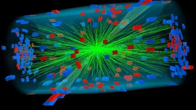 One of the first heavy-ion collisions with stable beams recorded by CMS.