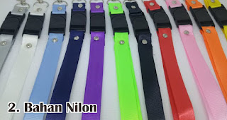 Bahan Nilon merupakan salah satu bahan pembuat Tali Lanyard