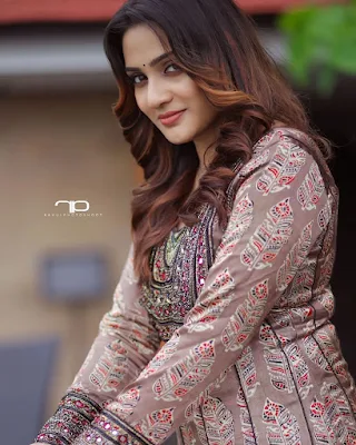 Actress Aditi ravi new Looks In Beautiful dress Photoshoot
