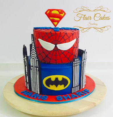 superheroes cake sg