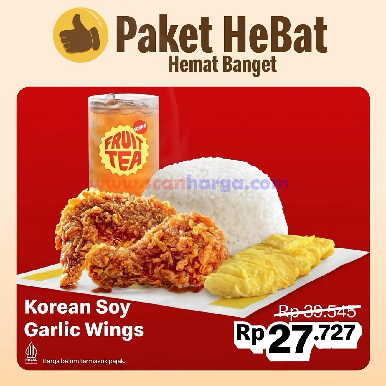 Promo McDonalds Paket Hebat Korean Soy Garlic Wings hanya Rp. 27.727