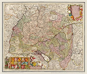 Historische Karte: Baden-Württemberg 1689
