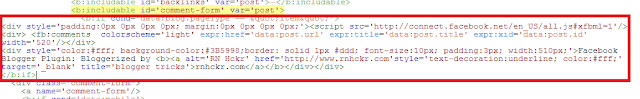 How to add Facebook Comment Box in Blogger With Notifications Enabled