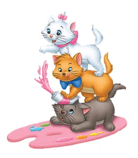 Clip Art de los Aristogatos y Marie. 