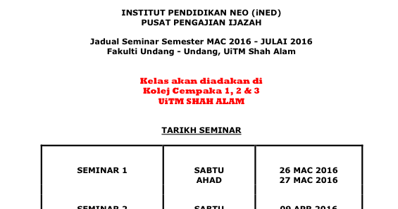 Pengalaman Awal Pjj Plk Uitm Shah Alam