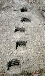 Steps carved in the rock