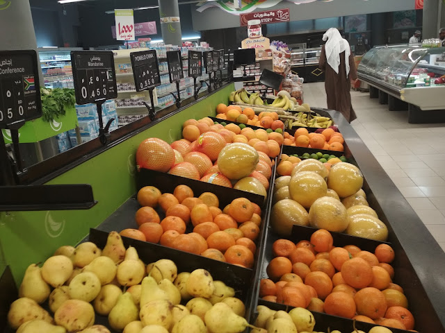 Fruits and vegetables section