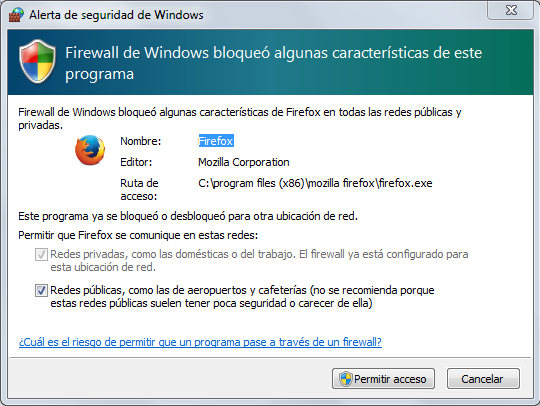 Firewall Firefox