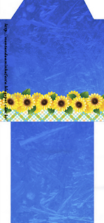 Daisies in Blue Free Printable Tea Bag.