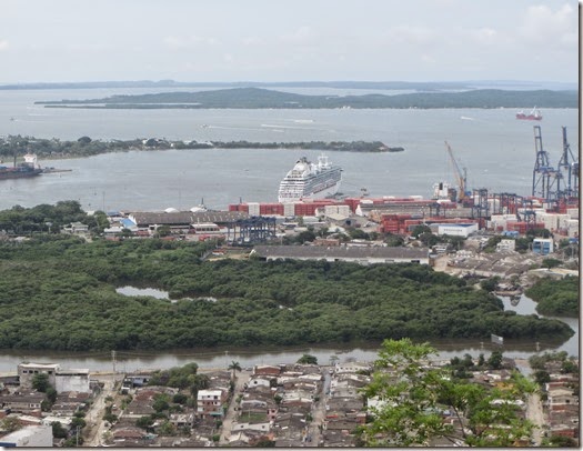 Ship and view from La Popa Monastery