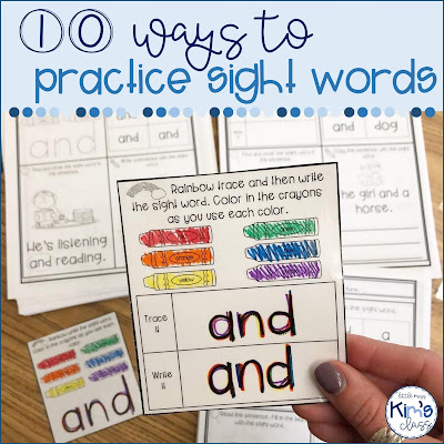 Sight word practice in special education