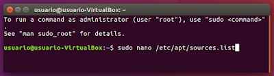 sudo nano /etc/apt/sources.list