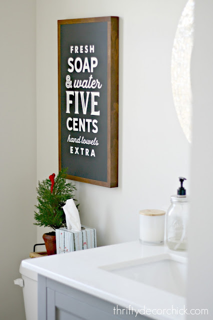 fresh soap sign in black