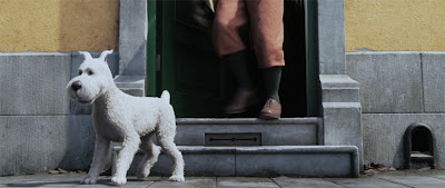 o cachorro Milu no filme As Aventuras de Tintim, de Steven Spielberg e Peter Jackson