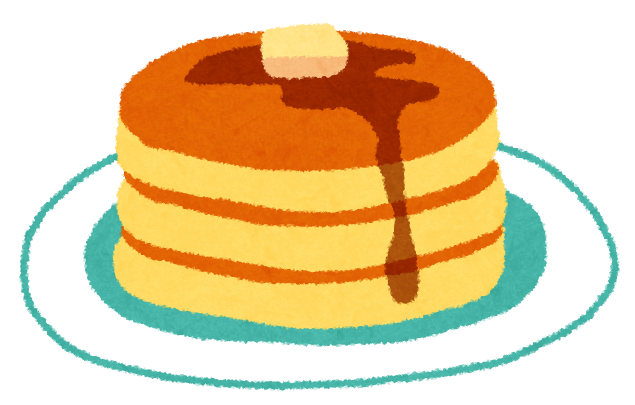 無料イラスト かわいいフリー素材集 ホットケーキ パンケーキのイラスト