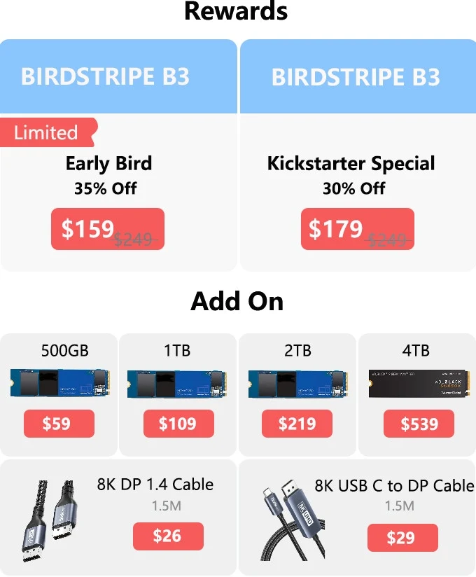 thunderbolt hub,crowdfunding,kickstarter,charging dock,wireless charging dock,introducing birdstripe b3