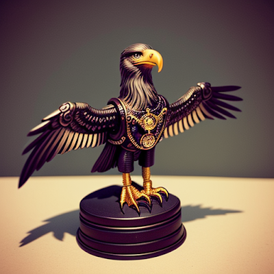 Steampunk Eagle Statue Miniature 3D amazingwallpapersa blogspot com (7)