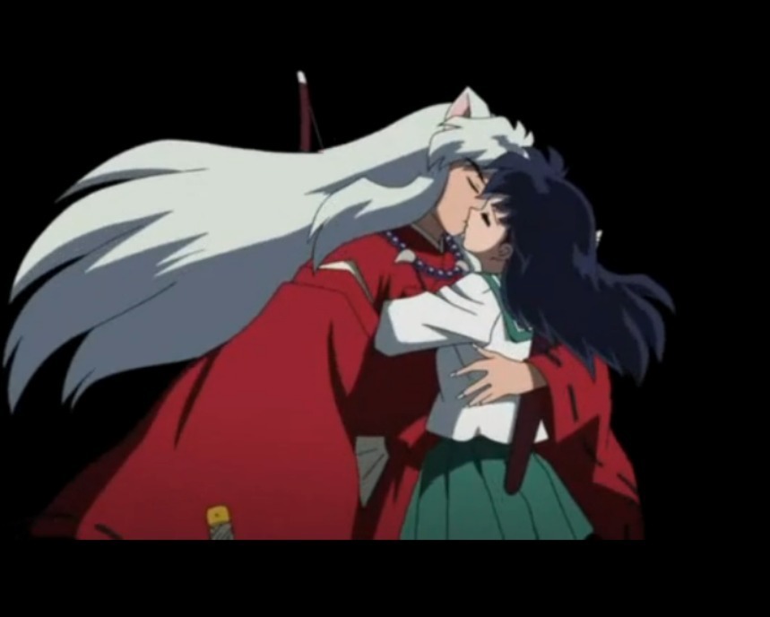 inuyasha and kagome kiss