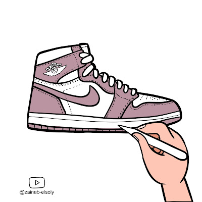 How to draw Air Jordan shoes, starting from basic shapes to small details. Plus, as a bonus, I'll provide a free Air Jordan coloring page