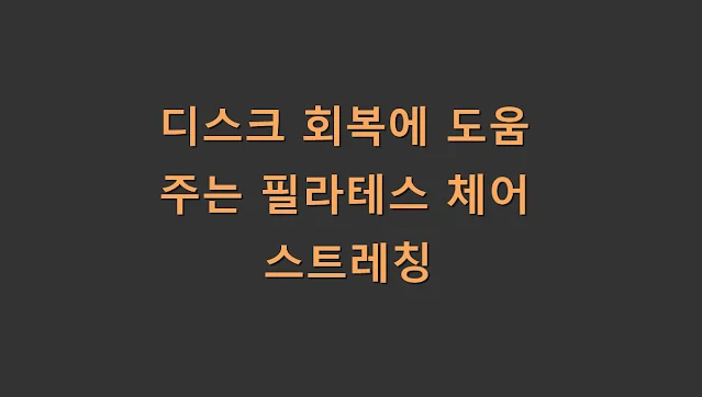 디스크 회복에 도움 주는 필라테스 체어 스트레칭