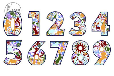 Bundle NUMBERS Multilayer Laser Cut File