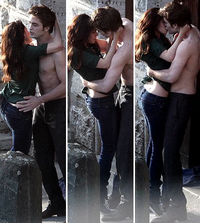 robert pattinson and kristen stewart kissing