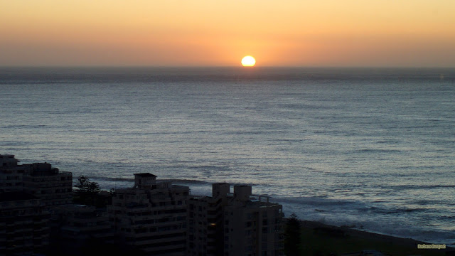 Ondergaande zon in Kaapstad