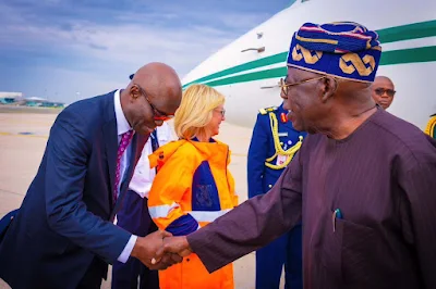 Tinubu arrives Paris for Global Summit