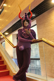 purple comic costume