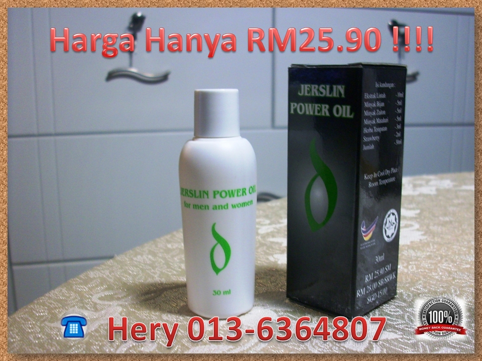 Keajaiban ubat herba: JERSLIN POWER OIL