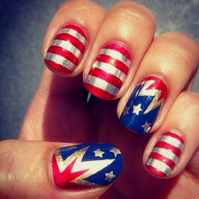  July fourth nails art