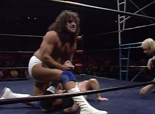 NWA Starrcade 1986 (The Skywalkers) - Jimmy Garvin hurts Brad Armstrong