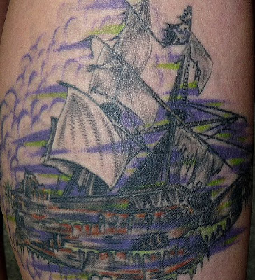 ship tattoo. Ghost Ship Tattoos