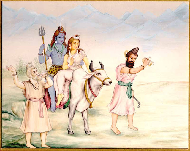 Lord Shiva & Parvathi with Nandhi
