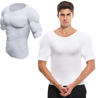 Men Body Shaper Fake Muscle Enhancers Shirt ABS Invisible Pads Chest Tops Faux Muscles Homme Fitness Muscular Cosplay Underwear US $32.34 53 sold 4.9