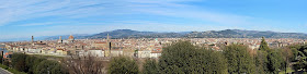 a panoramic view of Florence in Tuscany in Italy