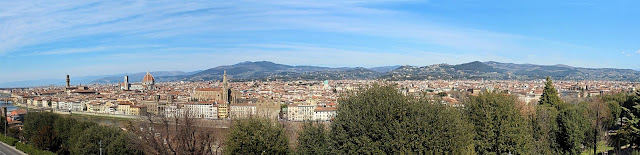 a panoramic view of Florence in Tuscany in Italy