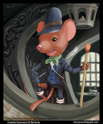 Anthro mouse character digital fantasy illustration