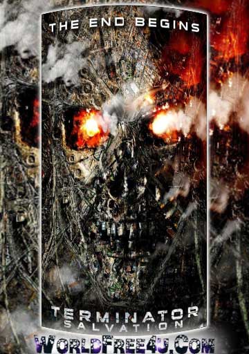 Poster Of Terminator Salvation (2009) BRRip Hindi Dubbed 720P Full Movie Free Download And Watch Online At worldfree4u.com