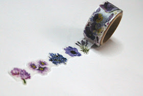 purple flower washi