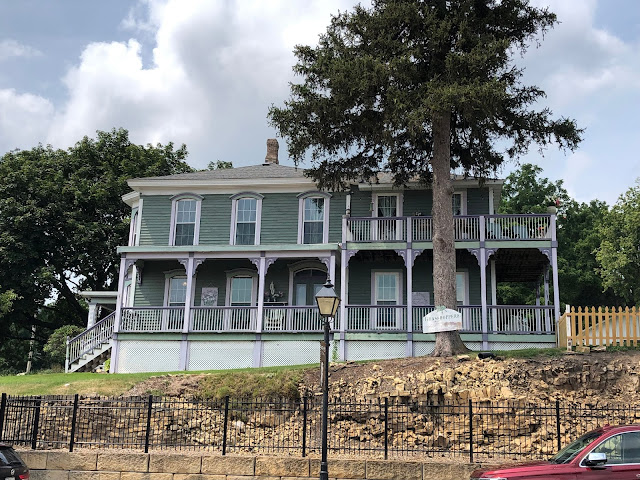 Grasshoppers takes residence in an 1870's river pilot house in LeClaire, Iowa.