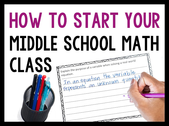 How to start your middle school math class