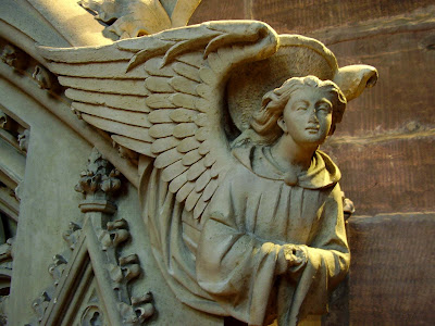 chester cathedral, carved angel