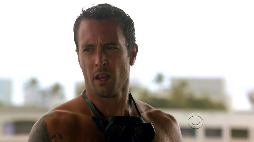 Alex O'Loughlin is shirtless on the episode Heihei of Hawaii Five0