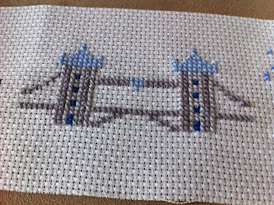 cross stitch haft krzyżykowy Londyn Tower Bridge