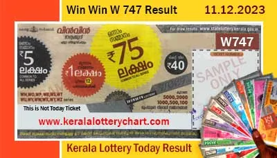 Kerala Lottery Result 11.12.2023 Win Win W 747