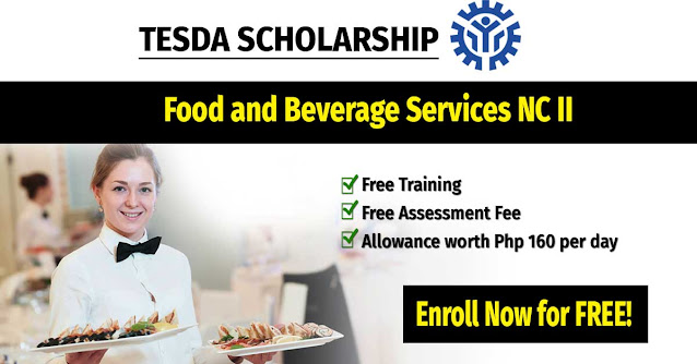 TESDA Food and Beverage Services NC II Scholarship