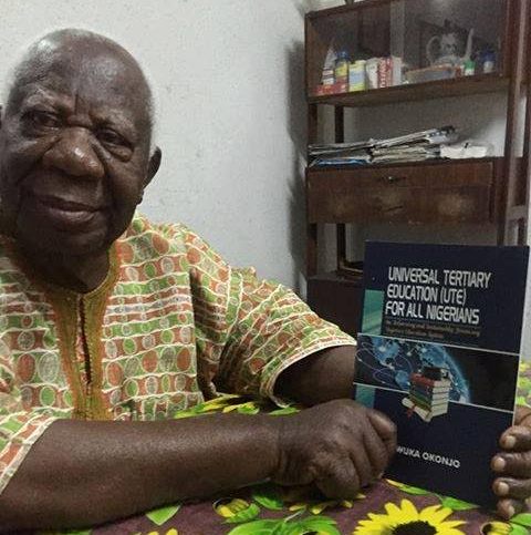 Dr. Ngozi Okonjo- Iweala's Father Displays His Latest Book