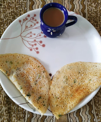 Weekend Breakfast Trio Dosa – Rawa Maida Urad Dal Dosa with Ginger Tea, dosa recipes thehoggerz.com